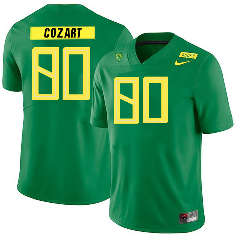 Men #80 Ashton Cozart Oregon Ducks College Football Jerseys Stitched Sale-Green - Click Image to Close